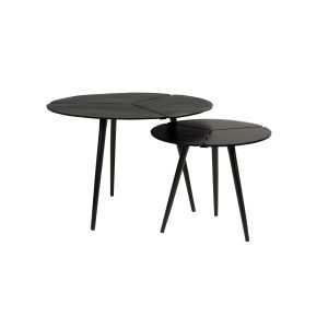 Housecraft Living Kourdeboer Bijzettafel Rond Aluminium Zwart – Set va