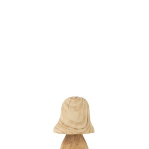 J-Line decoratie Paddenstoel Stolp – hout – naturel – small J-Line decoratie Paddenstoel Stolp – hout – naturel – small