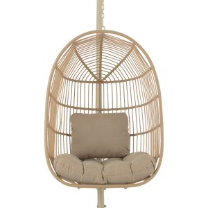 J-Line hangstoel Egga – metaal/koord – beige J-Line hangstoel Egga – metaal/koord – beige
