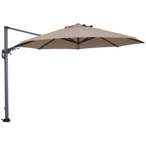 Garden Impressions zweefparasol Hawaii taupe doek – Ø350 cm Garden Impressions zweefparasol Hawaii taupe doek – Ø350 cm