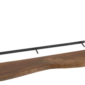 J-Line wandplank Gerard – hout – bruin – large