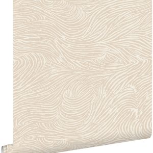 ESTAhome behang 3d golvende lijnen lichtbeige – 53 cm x 10.05 m – 1396 ESTAhome behang 3d golvende lijnen lichtbeige – 53 cm x 10.05 m – 1396