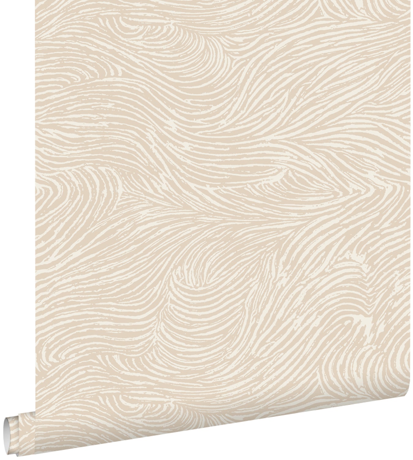 ESTAhome behang 3d golvende lijnen lichtbeige - 53 cm x 10.05 m - 1396