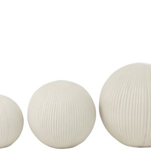 J-Line decoratie Bal – keramiek – wit – large