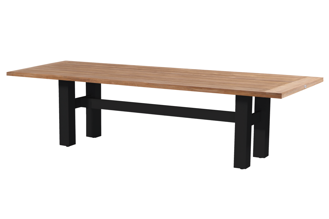 Hartman Tuintafel Sophie Yasmani - Naturel/Zwart Teakhout - 300x100x76