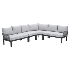 Garden Impressions Loungeset Milan 4-delig – donker grijs Garden Impressions Loungeset Milan 4-delig – donker grijs