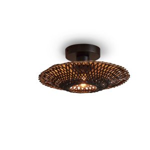 GOOD&MOJO plafonnière Kalimantan – zwart – Ø30cm GOOD&MOJO plafonnière Kalimantan – zwart – Ø30cm