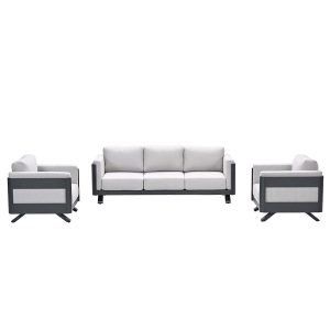 Garden Impressions loungeset Medellin 3-delig – donker grijs