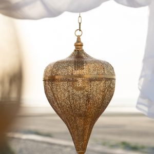 J-Line hanglamp Druppel – metaal – goud – large