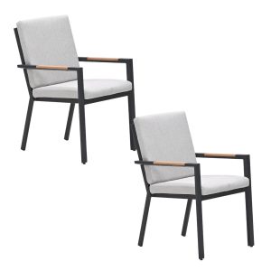 Garden Impressions Tuinstoel Kasper stapelbaar donker grijs – 2 stuks Garden Impressions Tuinstoel Kasper stapelbaar donker grijs – 2 stuks