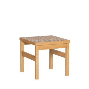 Hübsch bijzettafel Confetti – mdf/oak veneer/oak wood – 40x40xh38cm