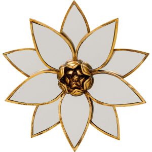 Kare Design Wanddecoratie spiegel lotus Ø32cm Kare Design Wanddecoratie spiegel lotus Ø32cm