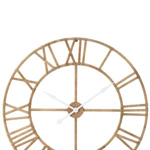 J-Line klok Roman – rotan/metaal – naturel – large – Ø 100 cm J-Line klok Roman – rotan/metaal – naturel – large – Ø 100 cm