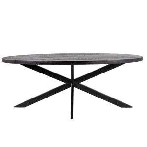 Giga Meubel Eettafel Mansour – Zwart Hout – 240x100x76cm Giga Meubel Eettafel Mansour – Zwart Hout – 240x100x76cm