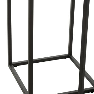 J-Line bijzettafel Vierkant – metaal – zwart – 2 stuks