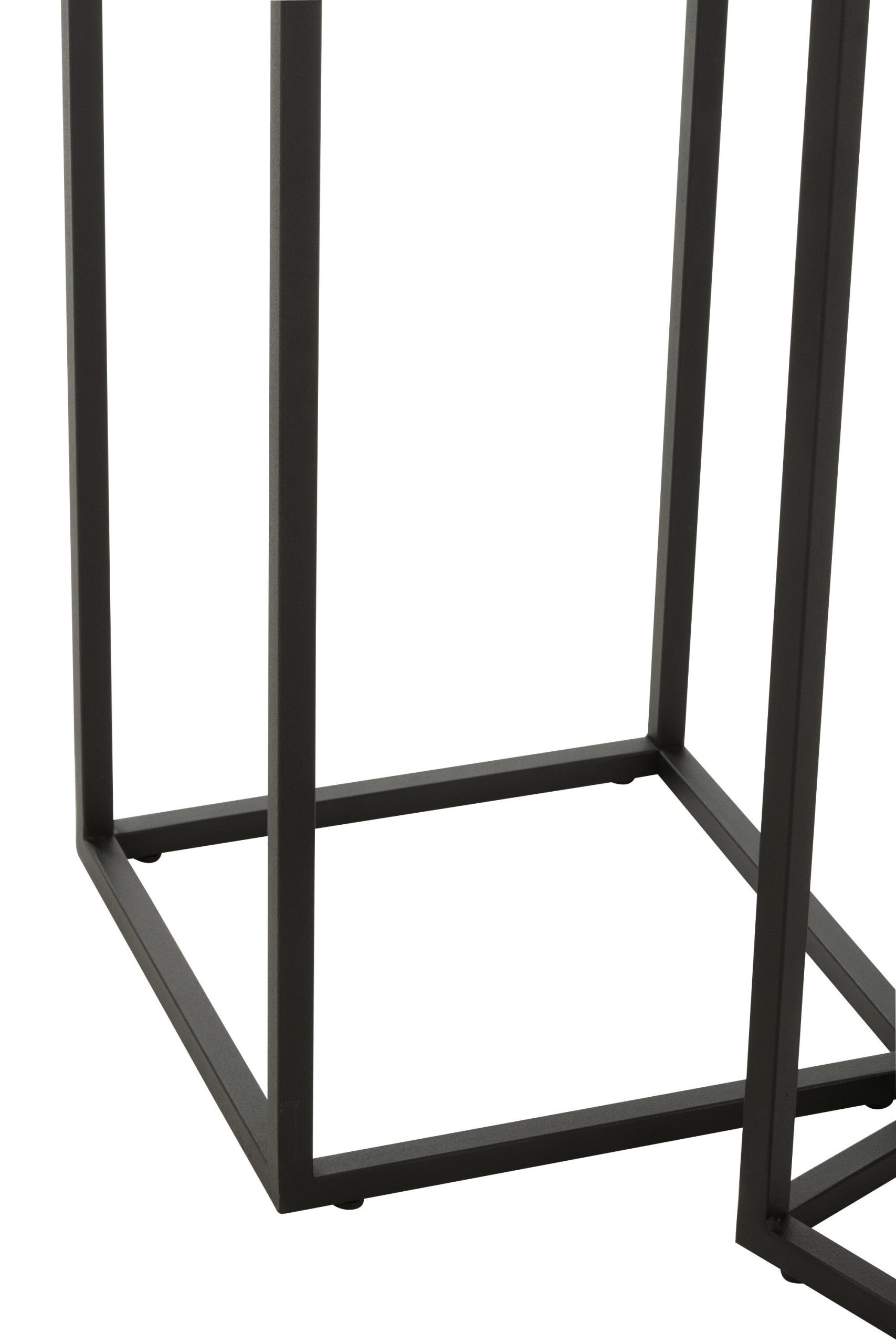 J-Line bijzettafel Vierkant - metaal - zwart - 2 stuks