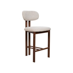 Giga Meubel Barkruk Noor – Beige/Walnoot – Zithoogte 75cm – Set van 2 Giga Meubel Barkruk Noor – Beige/Walnoot – Zithoogte 75cm – Set van 2