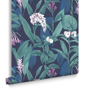 Graham & Brown Vliesbehang – Botanical Midnight – 10mx52cm Graham & Brown Vliesbehang – Botanical Midnight – 10mx52cm