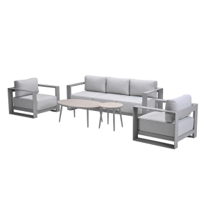 Garden Impressions loungeset Malakka – Lucas valley sand – 5-delig