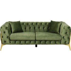 Kare Design Sofa Bellissima 2-Zits fluweel groen