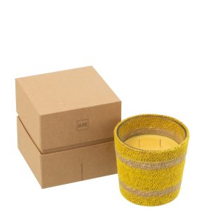J-Line geurkaars Mand – geel – small – 45U J-Line geurkaars Mand – geel – small – 45U