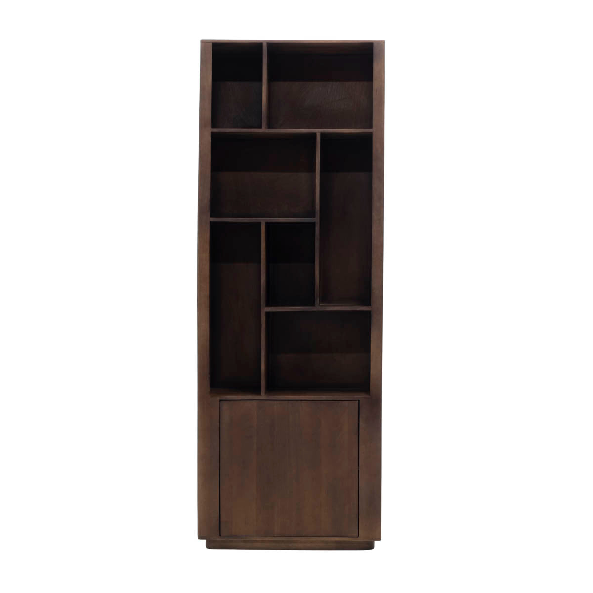 Giga Meubel Wandkast Finn - Donkerbruin Mangohout - 80x45x220cm