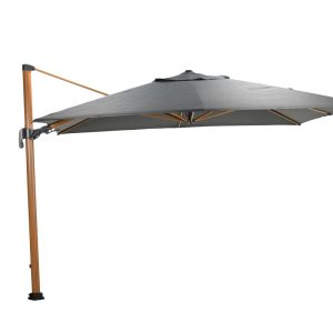 Hawaii Big Pole II parasol – 350×350 cm – l. teaklook -royal antraciet