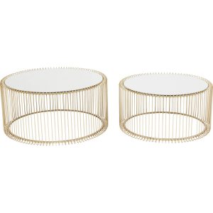 Kare Design Salontafel Wire messing (2/Set) Kare Design Salontafel Wire messing (2/Set)
