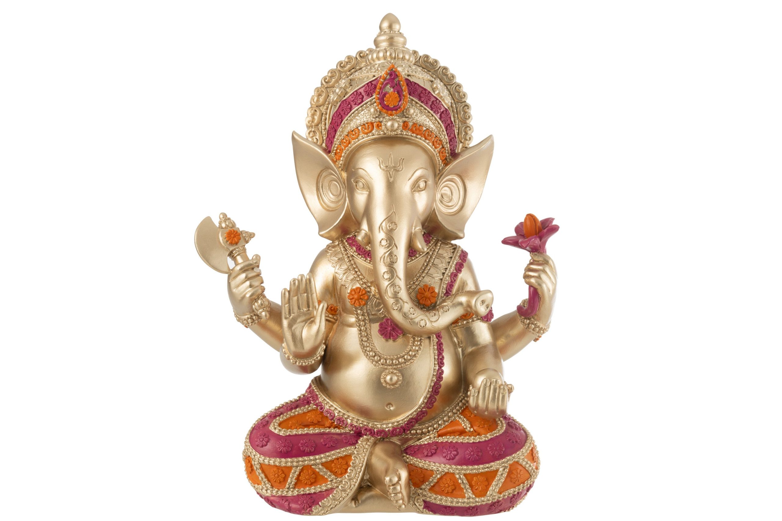 J-Line decoratie Ganesha Zittend - polyresin - mix - large