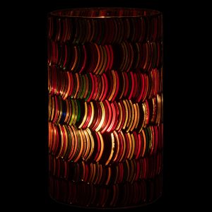 J-Line windlicht Mozaiek Curve – glas – mix – large J-Line windlicht Mozaiek Curve – glas – mix – large