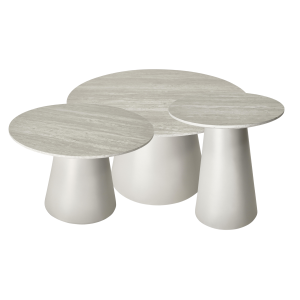 Furnhouse salontafel set Tango – Lichtgrijs – Ø 45/60/80 cm Furnhouse salontafel set Tango – Lichtgrijs – Ø 45/60/80 cm
