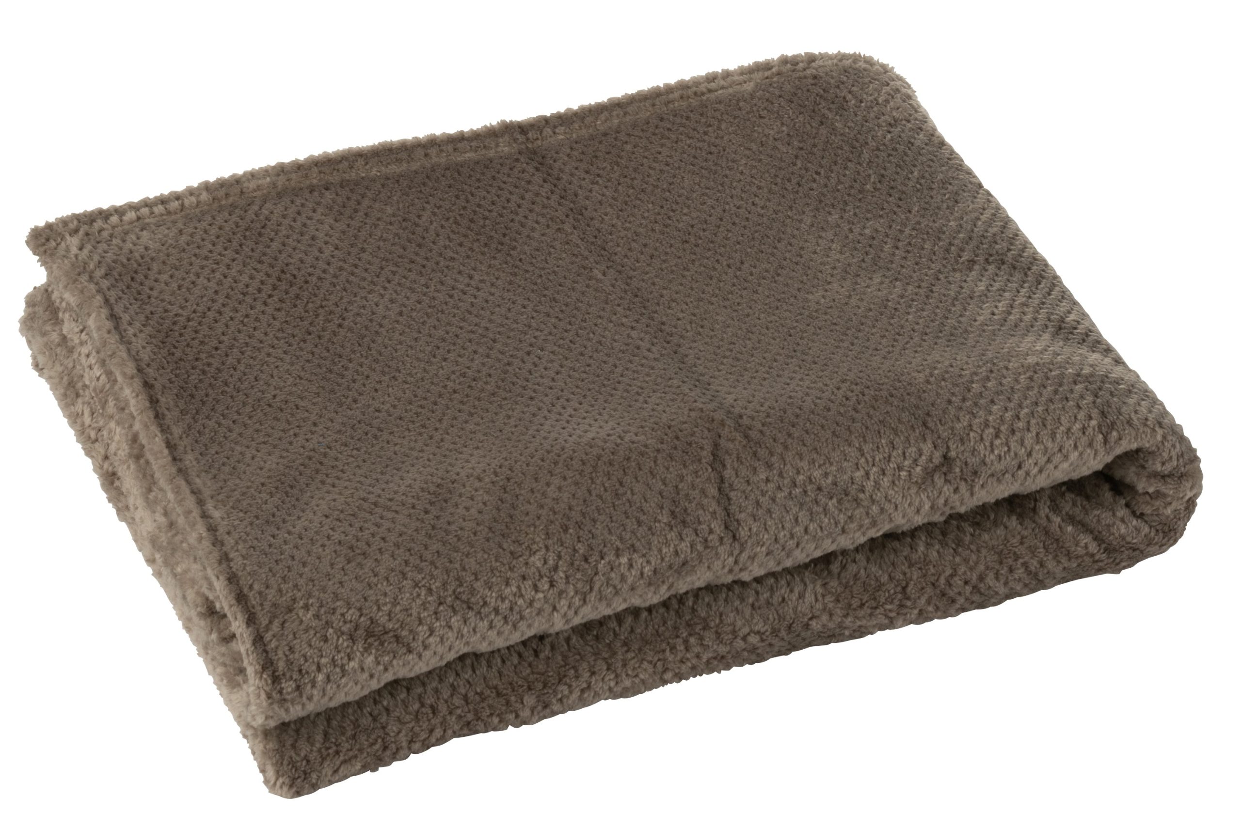 J-Line deken Snuggle - polyester - donkergrijs