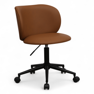 Furnhouse bureaustoel Bobo – Cognacbruin – Kunstleer – 56x57x71