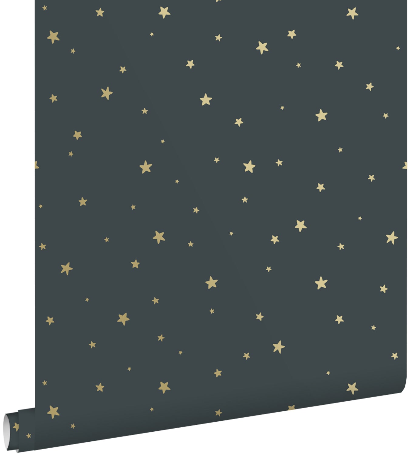 ESTAhome behang sterretjes vergrijsd blauw en goud - 53 cm x 10.05 m -