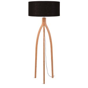 GOOD&MOJO vloerlamp Annapurna – zwart – Ø60cm