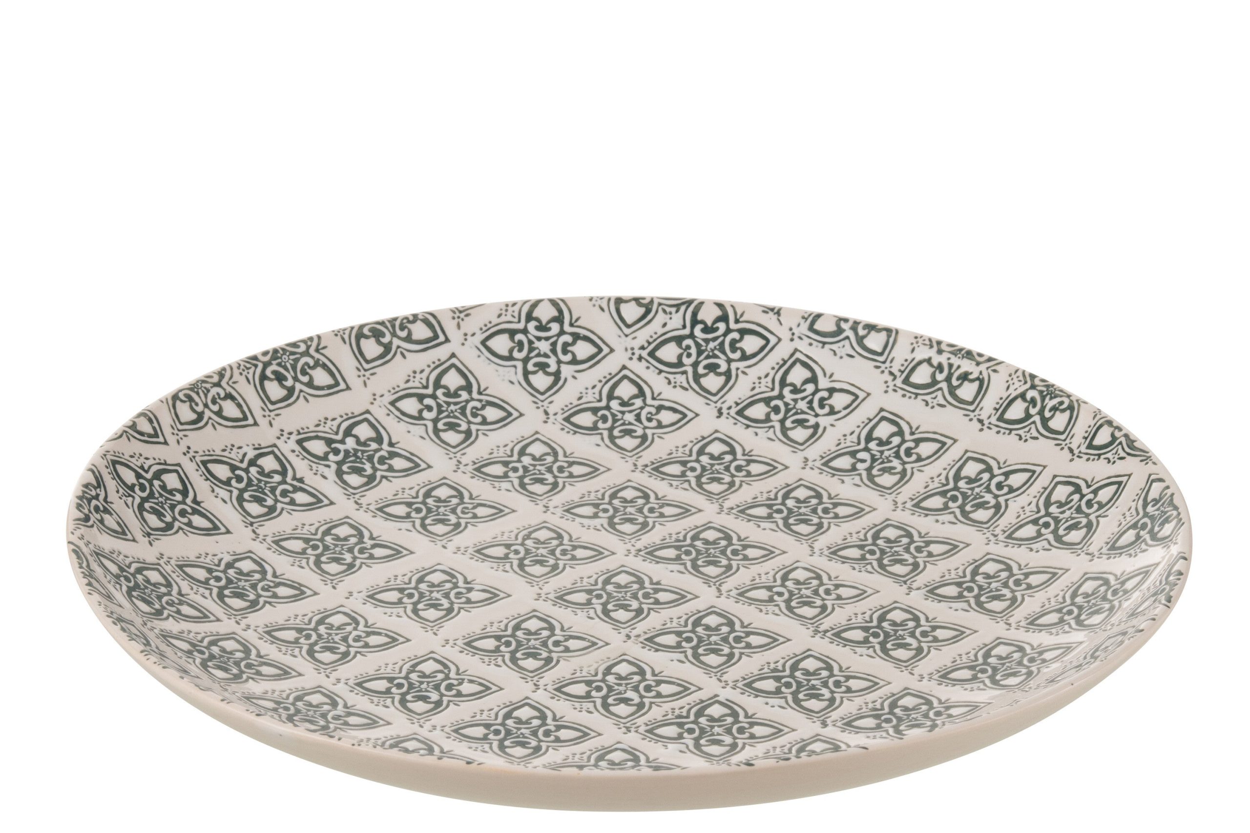 J-Line bord Decoratief Kousa - porselein - blauw/wit