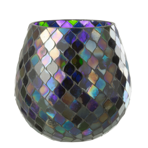J-Line windlicht Mozaiek – glas – paars – large J-Line windlicht Mozaiek – glas – paars – large
