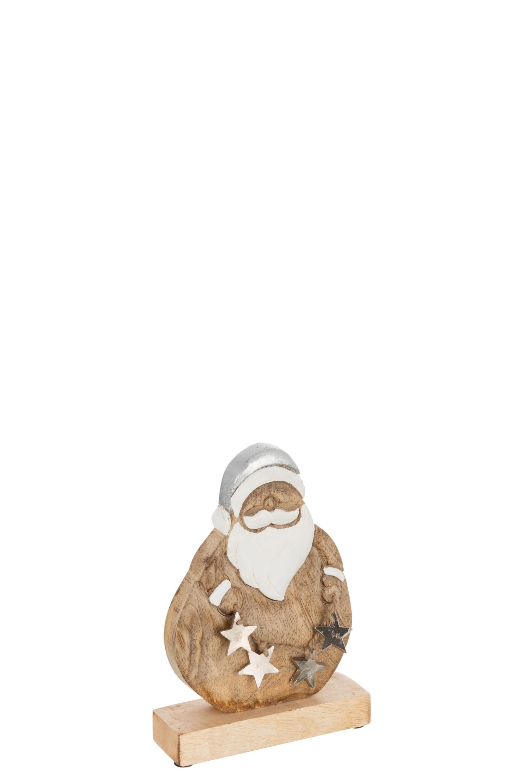 J-Line decoratie Kerstfiguren - hout - naturel - small