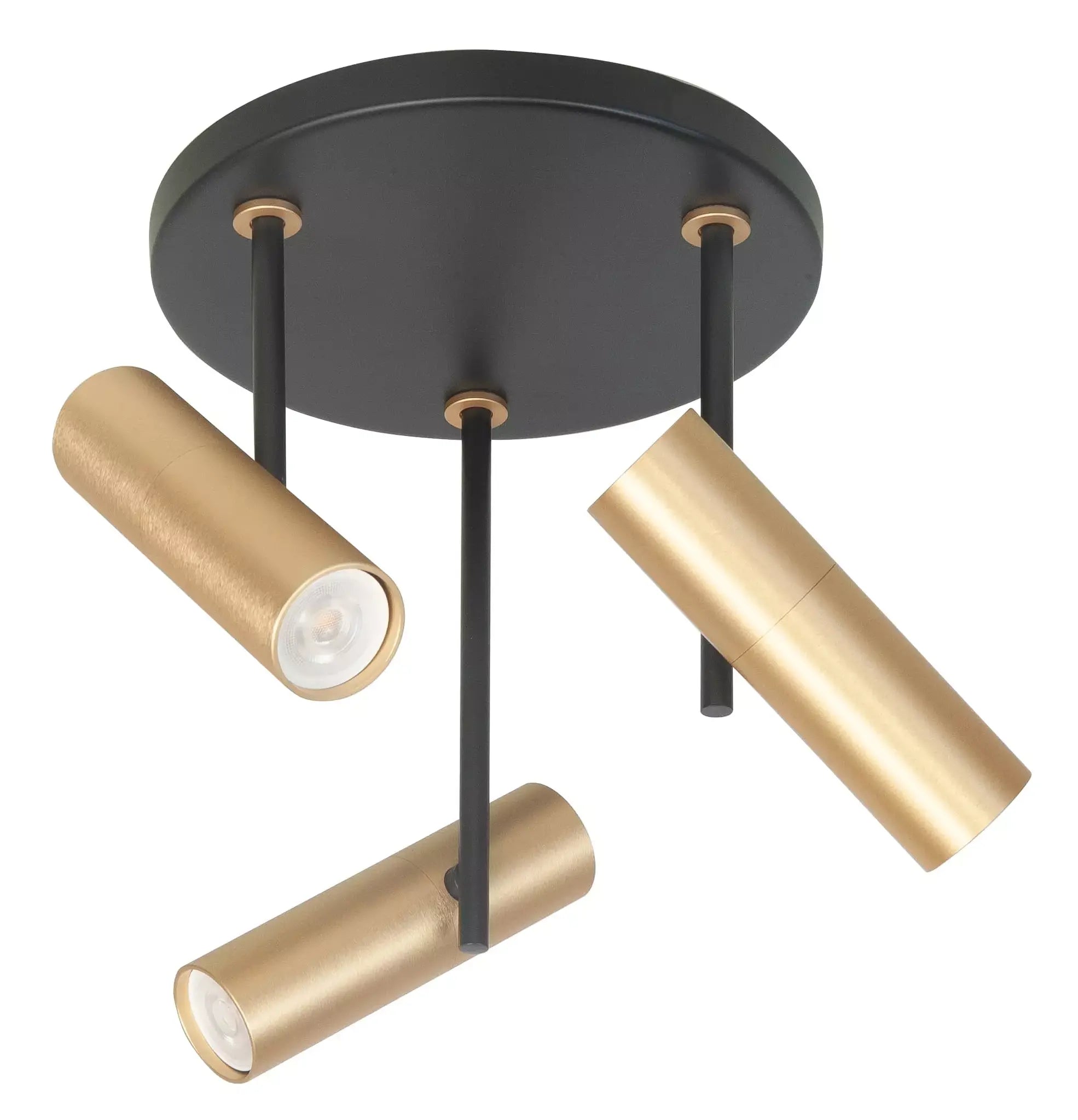 Highlight spot Trend - 3 lichts - 20 x 27 cm - zwart goud