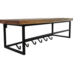 HSM Collection kapstok Acacia – 30 x 30 cm – hout zwart HSM Collection kapstok Acacia – 30 x 30 cm – hout zwart