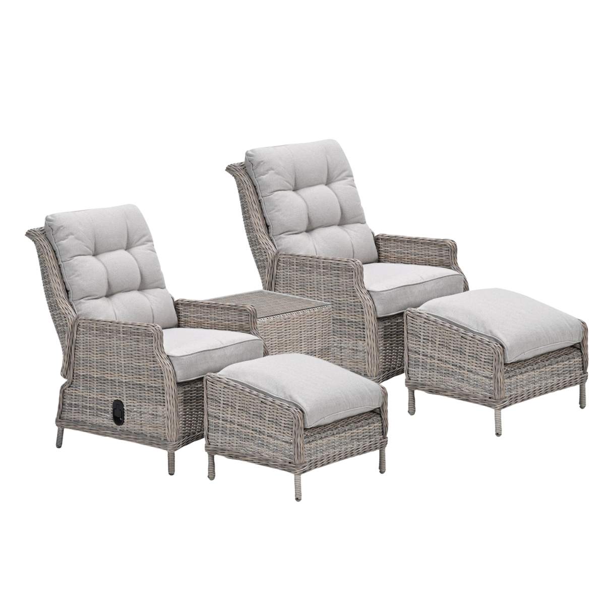 Garden Impressions loungestoelen set Santa Rosa 5-delig - vintage will