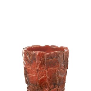 J-Line vaas Akane – keramiek – rood – small – Ø 17.5 cm
