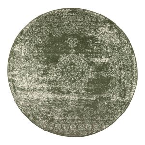EVA Interior vloerkleed Bloom- rond – Groen – vintage- 235 x 235 cm