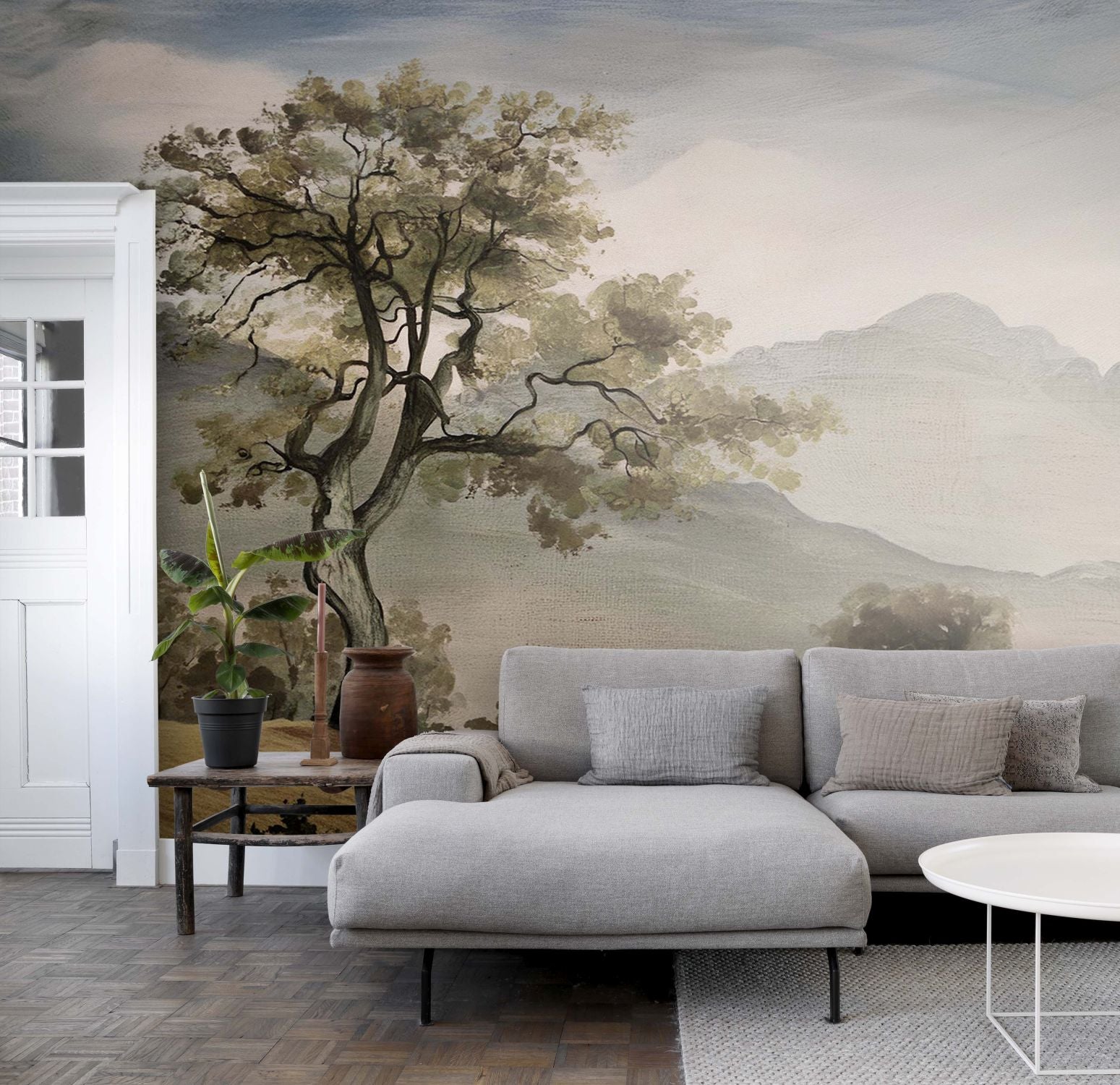 ESTAhome fotobehang Italiaans landschap donkergroen - 400 x 279 cm - 1