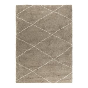 Interieur05 berber vloerkleed hoogpolig grijs/beige/zand/cream – scand