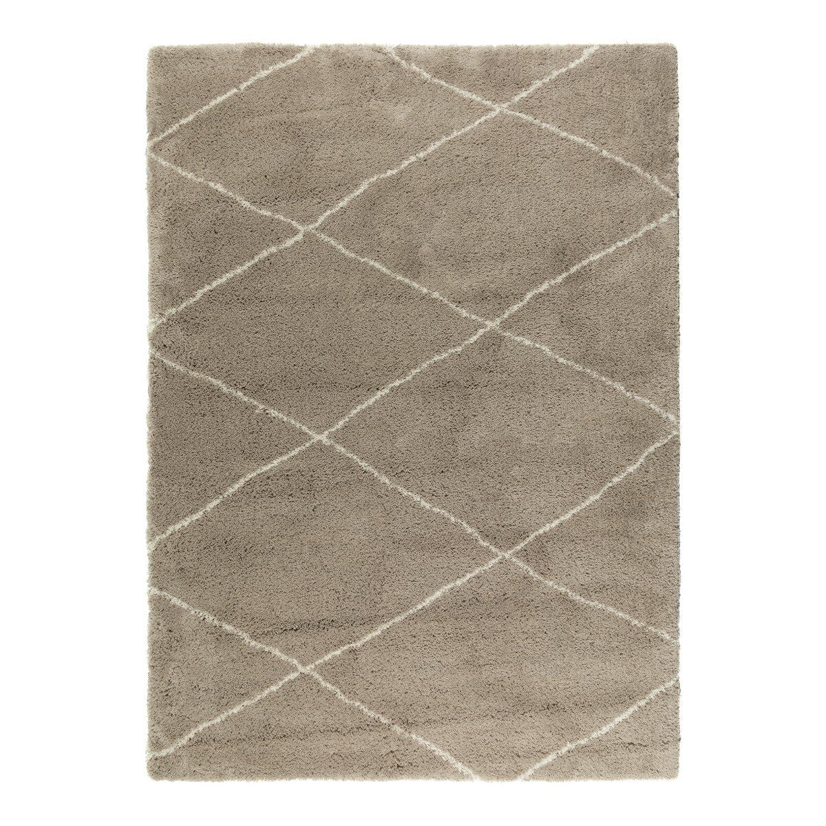 Interieur05 berber vloerkleed hoogpolig grijs/beige/zand/cream - scand