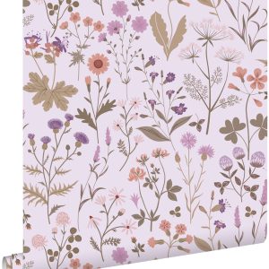 ESTAhome behang veldbloemen lila paars – 53 cm x 10.05 m – 139756 ESTAhome behang veldbloemen lila paars – 53 cm x 10.05 m – 139756