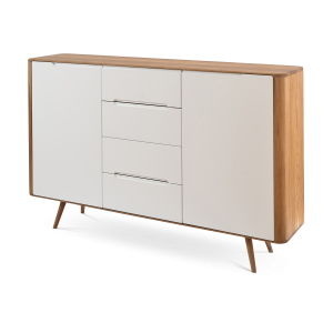 Gazzda Ena Dresser 180 Eikenhouten Dressoir – Naturel / Wit