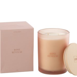 J-Line geurkaars Accords Essentiels – Rose Rêveuse – roze – 52U J-Line geurkaars Accords Essentiels – Rose Rêveuse – roze – 52U