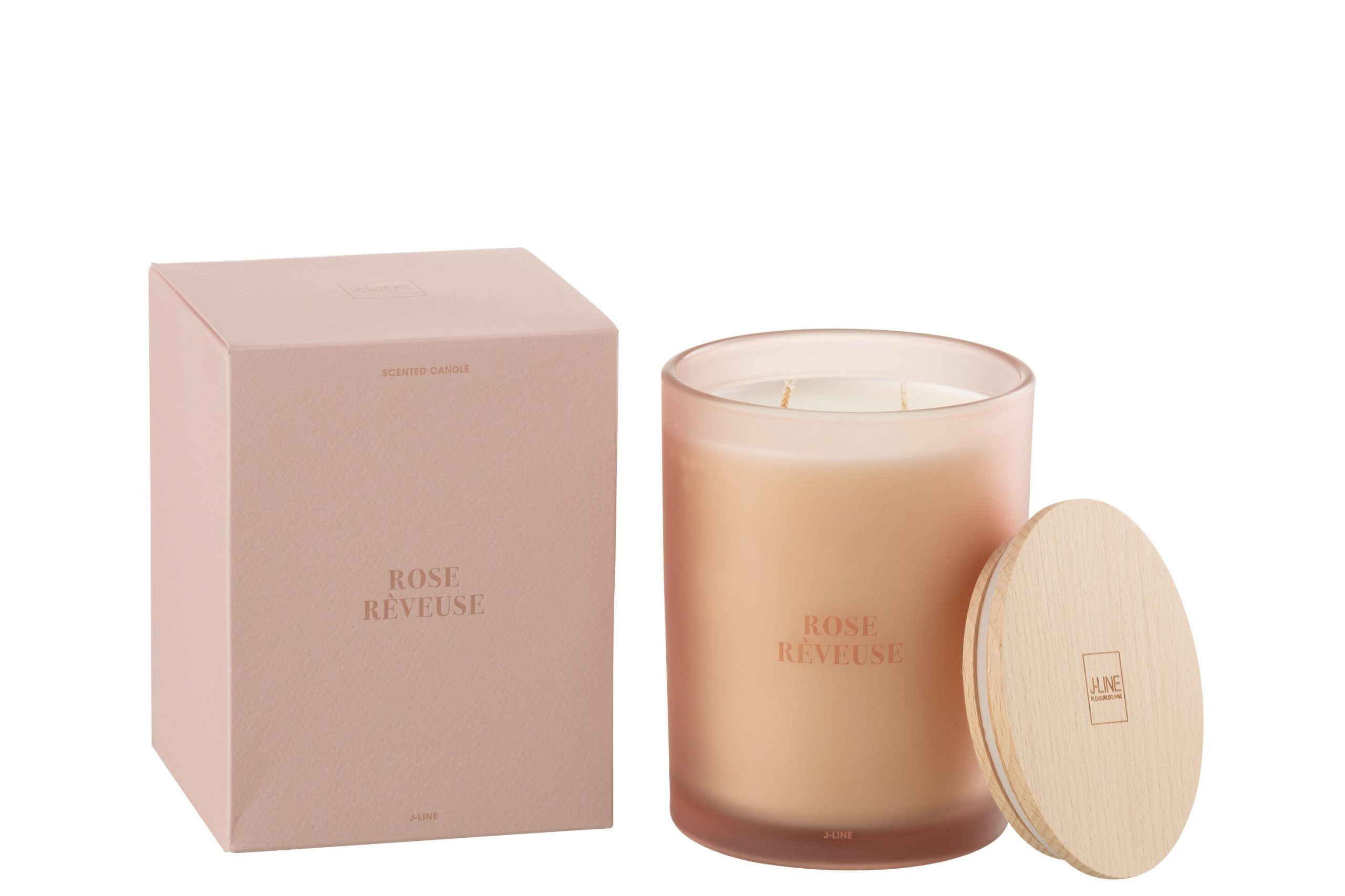 J-Line geurkaars Accords Essentiels - Rose Rêveuse - roze - 52U